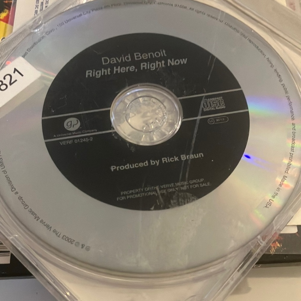 David Benoit CD - Right Here, Right Now promo